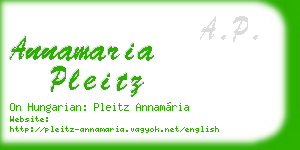 annamaria pleitz business card